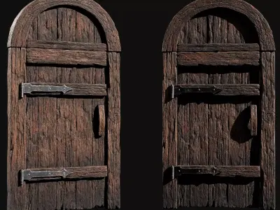 Medieval Door Low-poly 3D model purchase