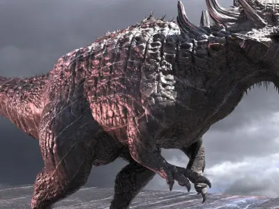 Dark Drake King Lizard 3D model