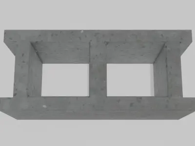 Cinderblock 2 Low-poly 3D model