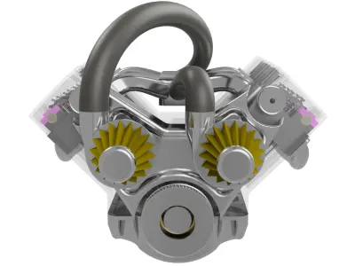 Car Engine 3D model purchase