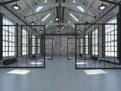 Loft Office interior 4 3D model purchase