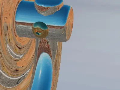 classic rearview mirror cracked 3D model