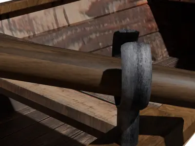 Wooden Boat - 3D model 3D model