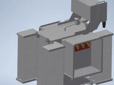 1000KVA 11000-380V ONAN Dyn11TRANSFORMER 3D model