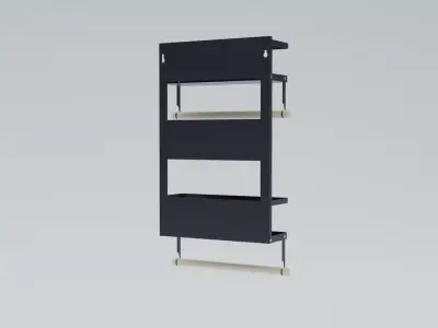 WallMount Rack Low-poly 3D model