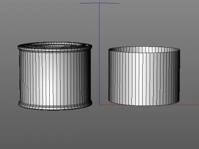One fourth pint paint can with lid 3D model
