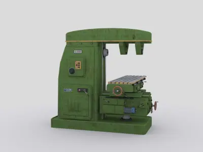 horizontal milling machine 1 Low-poly 3D model