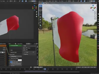 Animated Malta Flags 3D model