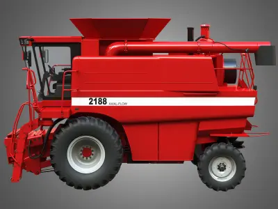 IH 1688 Combine Harvester  3D model