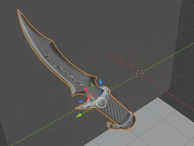 sci fi blade katana  3D model