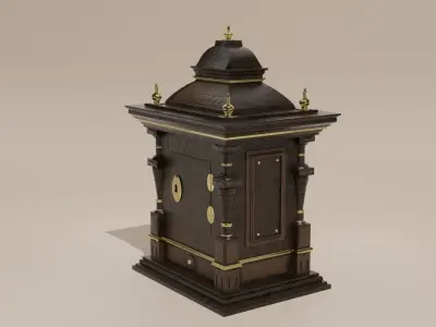 Old antique clock 3D model