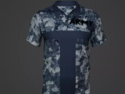 Military Soldier Clothing T-shirt Low-poly 3D model 71