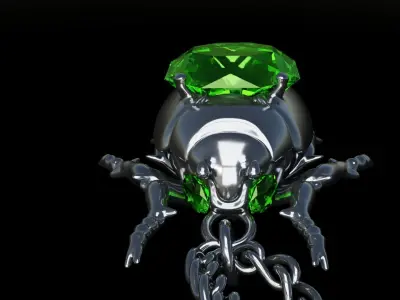 Necklace Scarab 3D model