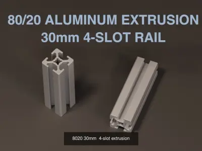8020 Metric Aluminum Extrusions 3D Model Pack