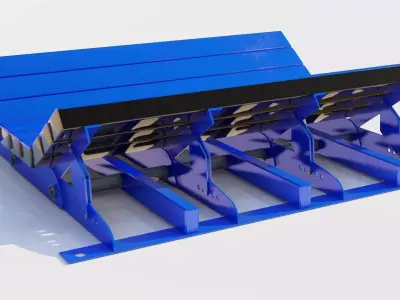 Conveyor Belt Scraper 3D Model 3D model