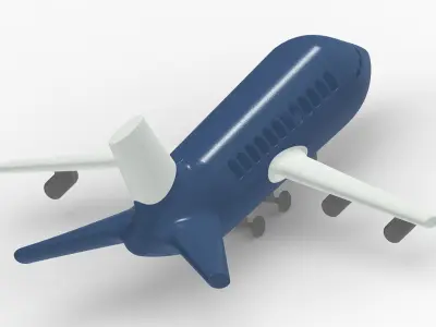 Stylish Aeroplane Toy 3D print model