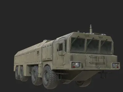 Russian K720 Iskander SS-X-26 Campaign tactical missile Low-poly 3D model