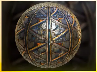 PBR Sci-Fi Seamless Realistic Material SBSAR 4k Texture 025 Texture