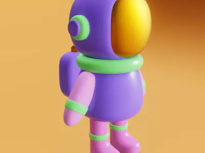 Game-Ready Low Poly Astronaut Low-poly 3D model