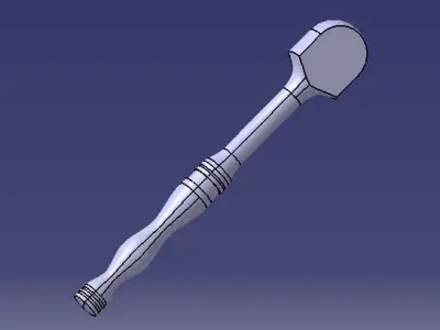 Wrench 2 metal tool Free 3D model
