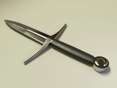Dagger knife Low-poly 3D model order