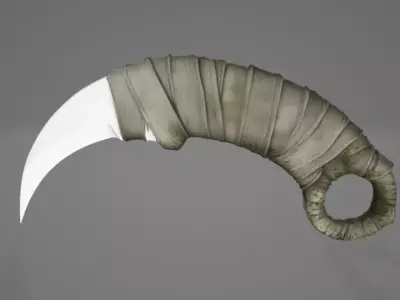 Bandage Karambit  - High Poly 3D model
