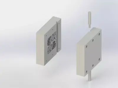 Square LED Light Mold Free 3D model