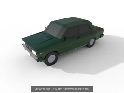 Low Poly Mixed Car pack - 001 - 7 Car Include total 45 variant