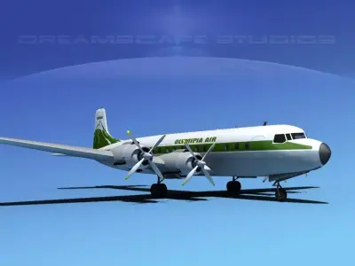 Douglas DC-7C Olympia  3D model