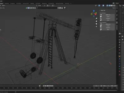 oil rig Free 3D model