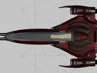 High poly SpaceShip Free 3D model