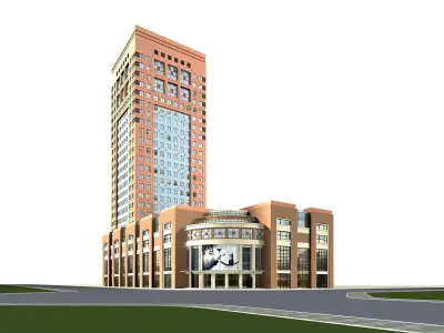 Hotel Building 3D model 101