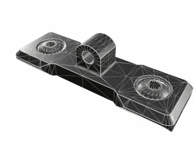 Magpul MLOK Bipod Mount PBR  Low-poly 3D model