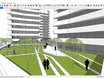 Sketchup Commercial Complex N8 3D model
