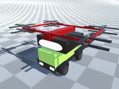 Simple Hover Vehicle Physics Toolkit - Scripts only Low-poly 3D model