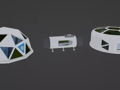 Space Modular Base Free low-poly 3D model
