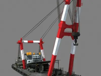 Floating Crane 3D model