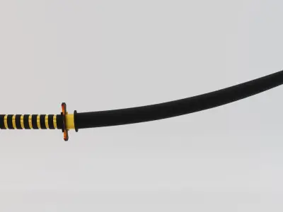 Katana samurai sword Free 3D model 3