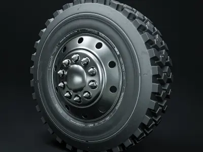 Marmon Terrain Tire and Rim 3D model