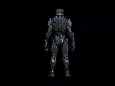 Alien soldier 3D model 3D model