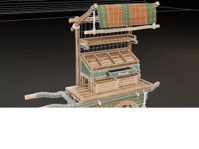 Market Cart  Low-poly 3D model
