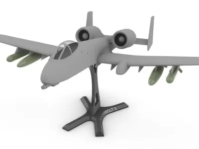 A-10 Thunderbolt II 3D print model buy