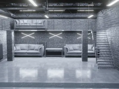 Warehouse loft 3D model buy