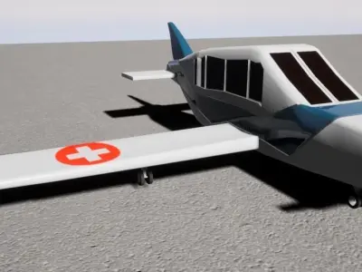 Low poly plane set Free low-poly 3D model