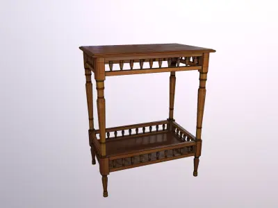 Antique End Table Low-poly 3D model