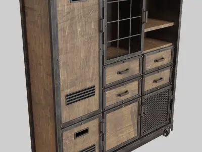 5 Industry Cabinets 3D model