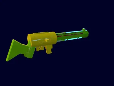 Game Ready Gun toy Low-poly 3D model