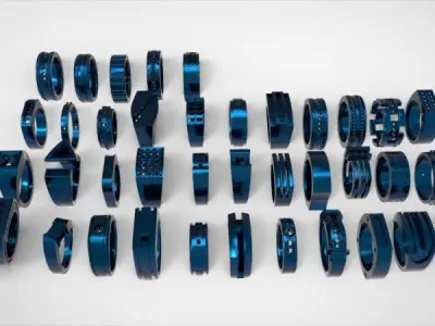 Lot of Various Mens Rings Collection Bulk package SALE 3D print model