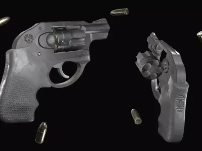 Ruger LCR 9mm Low-poly 3D model