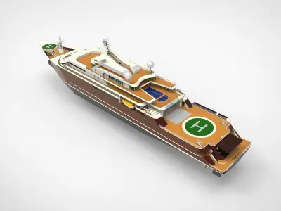 Lurssen Super Yacht  3D model